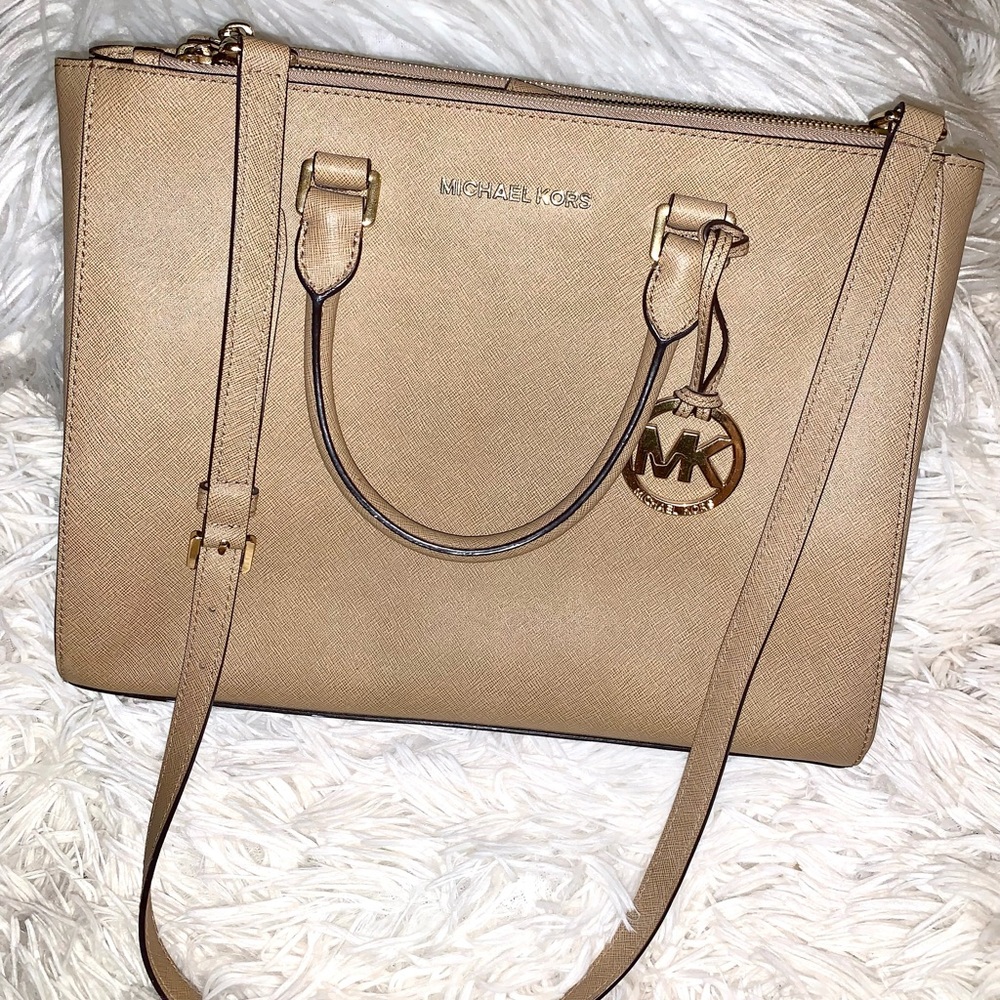 Michael Kors Beige/Tan Satchel Large